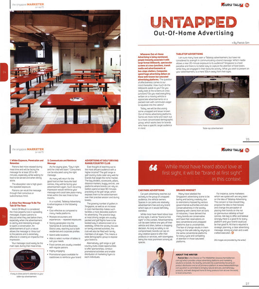 The Singapore Marketer: Untapped Out-Of-Home Advertising